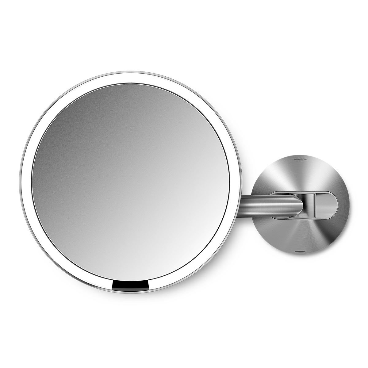 simplehuman LED Wall Mounted Sensor Mirror, Brushed Silver ST3002