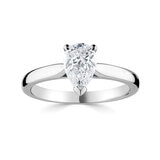 1.00ct Pear Cut Diamond Solitaire Ring, Platinum