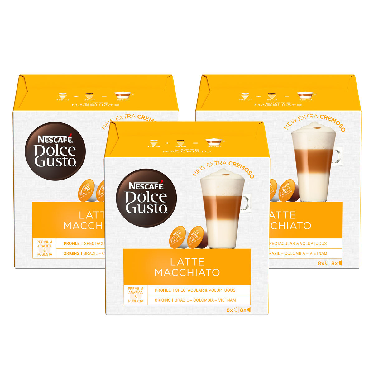 Nescafé Dolce Gusto Latte Macchiato Coffee Pods, 24 Servings