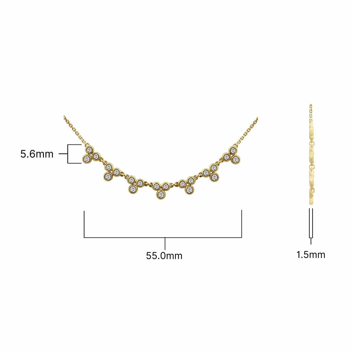 0.38ctw Round Brilliant Cut Diamond Necklace, 18ct Yellow Gold