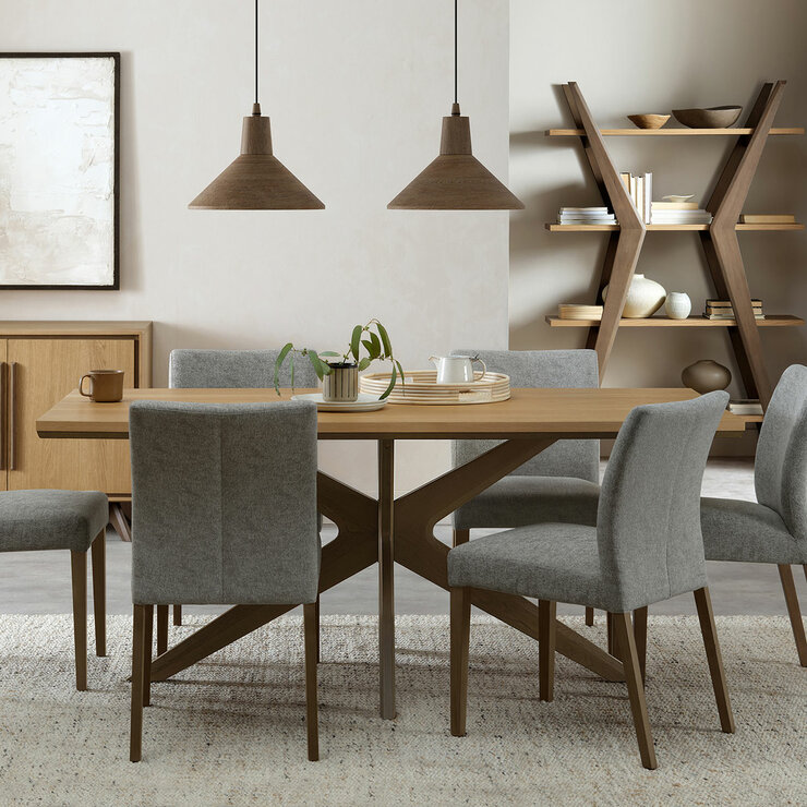 Bentley Designs Kristen Light Oak Dining Table, Seats 6 Bentley Designs Kristen Light Oak Dining Table, Seats 6