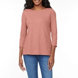 Kirkland Signature Ladies Boatneck Tee in Pink