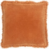 Furn Bertie Velvet Feather Fill Cushion 2 Pack in Rust, 45 x 45 cm