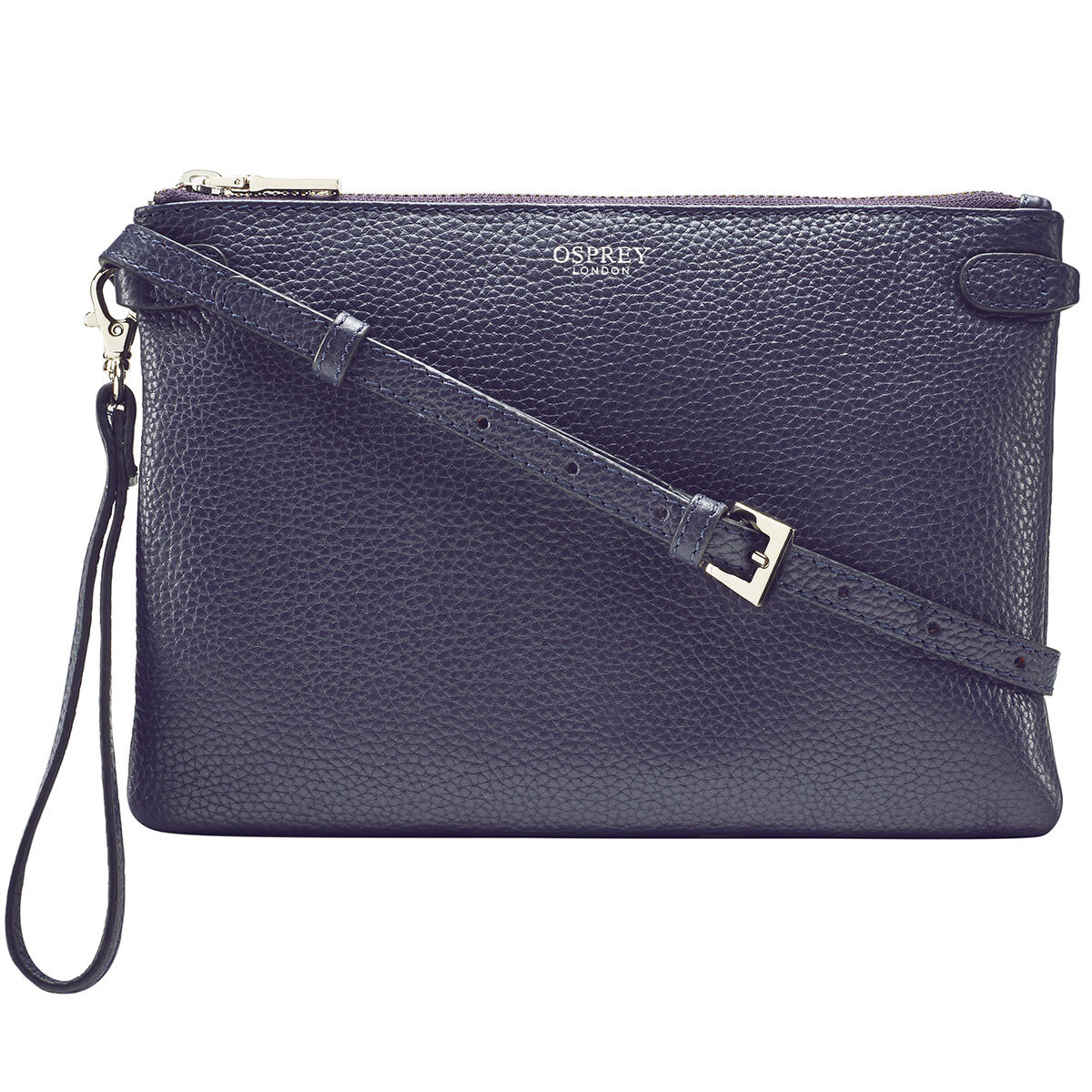 Osprey London Madison Leather Women's Cross Body bag, Navy