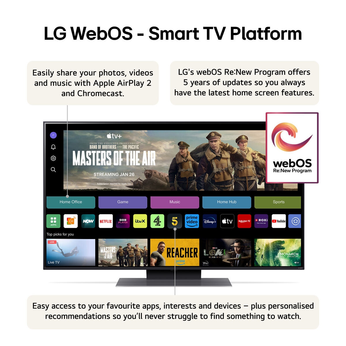 LG 55QNED87T6B 55 Inch QNED 4K Ultra HD Smart TV