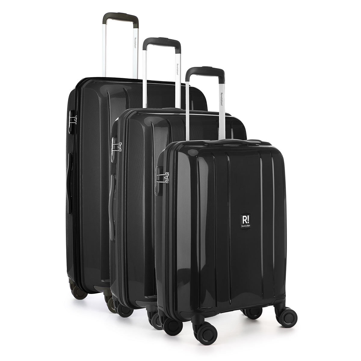 Revelation by Antler Trinidad 3 Piece Hardside Suitcase Set, Black ...