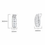 1.50ctw Round Brilliant Cut Diamond Hoop Earrings. 18ct White Gold