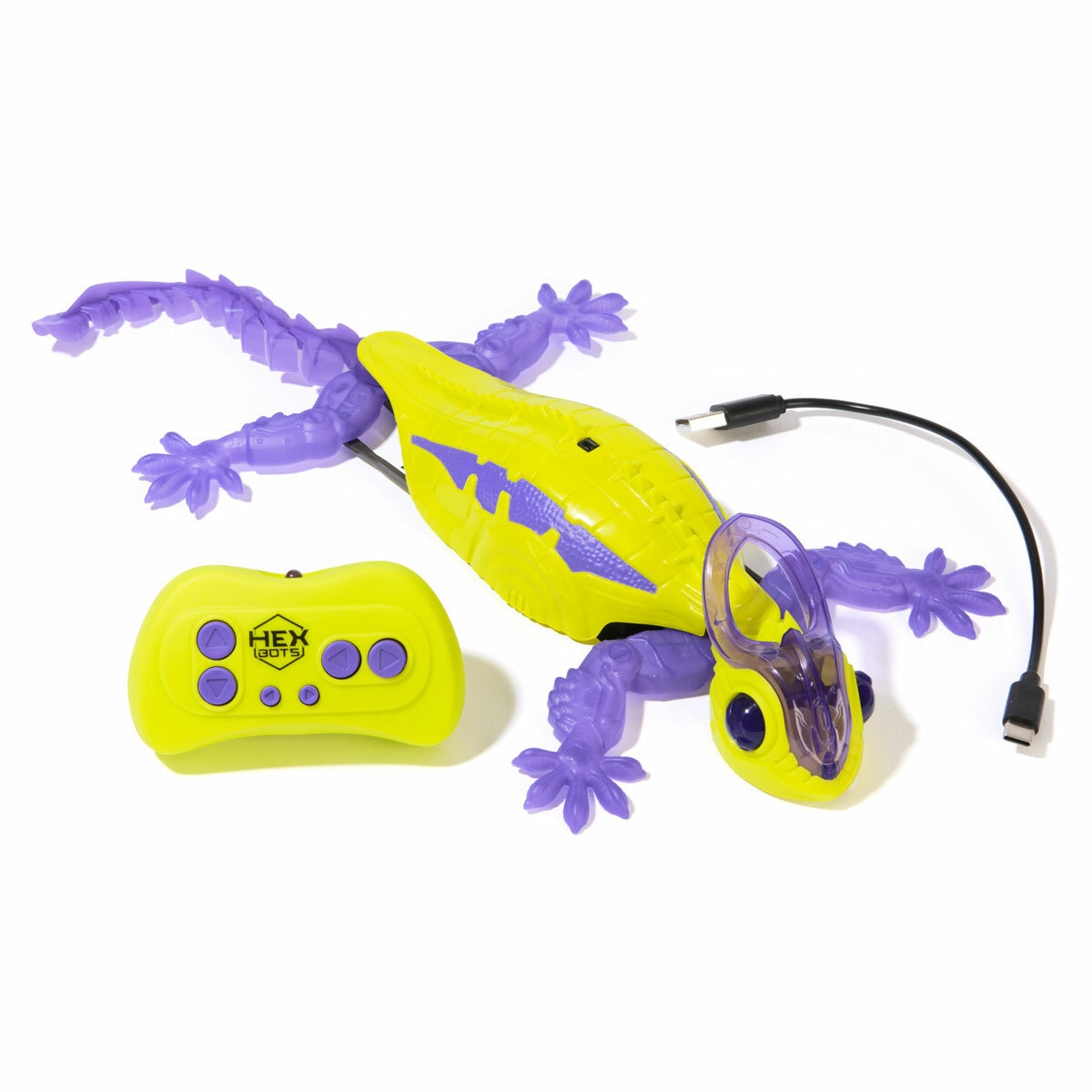 HEX BOTS Wall Crawler Chameleon, Rechargeable Remote Control Robot - Purple (4+ Years) HEX BOTS Wall Crawler Chameleon, Rechargeable Remote Control Robot - Purple (4+ Years)