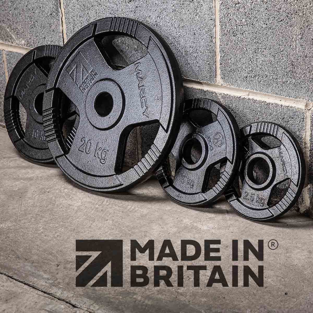 Marcy Made in Britain Eco Olympic Weight Set with 7ft Barbell in 2 Sizes