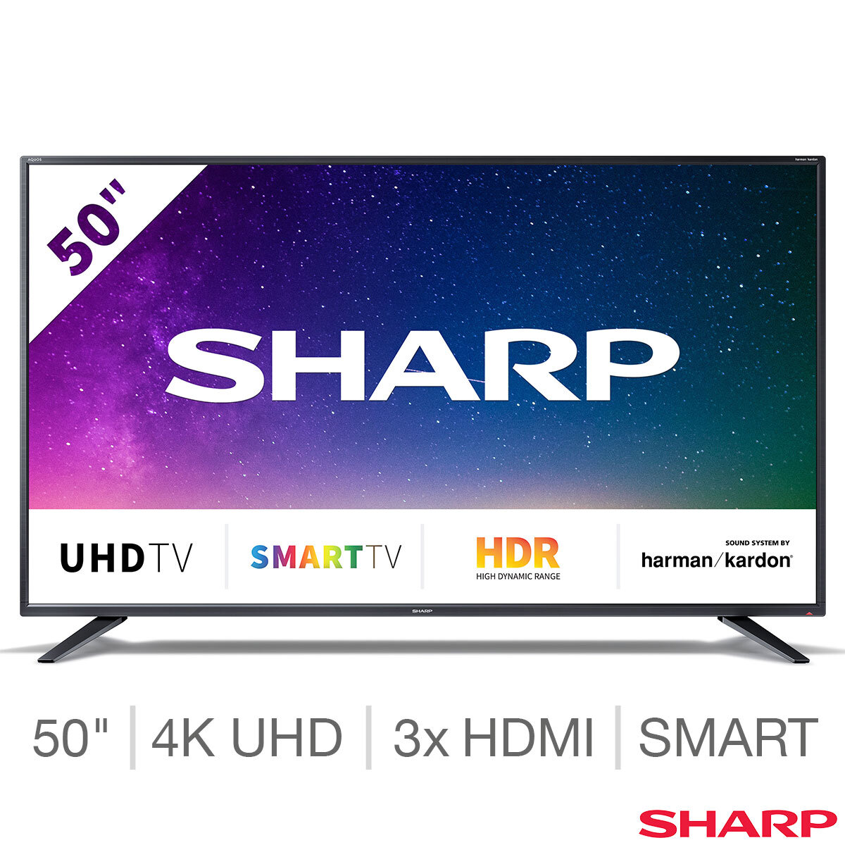 Sharp 4TC50BJ2KF2FB 50 Inch 4K Ultra HD Smart TV Cost...