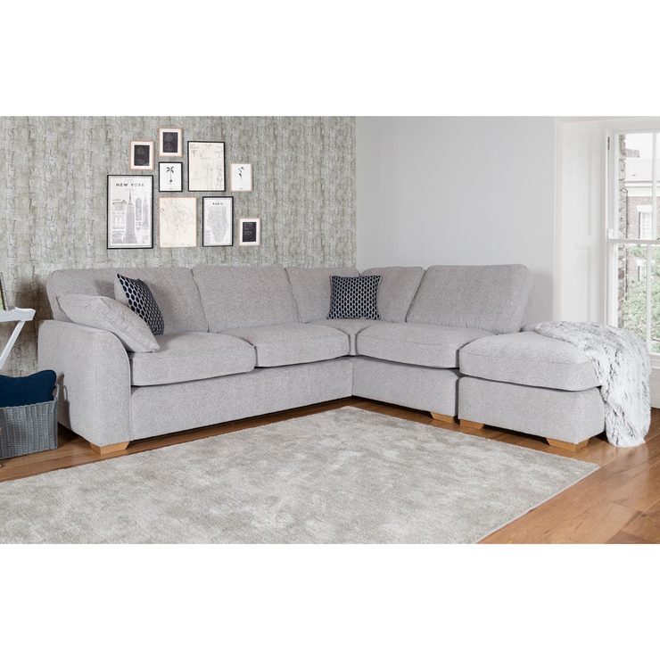 Lorna Grey Fabric Corner Sofa Costco UK