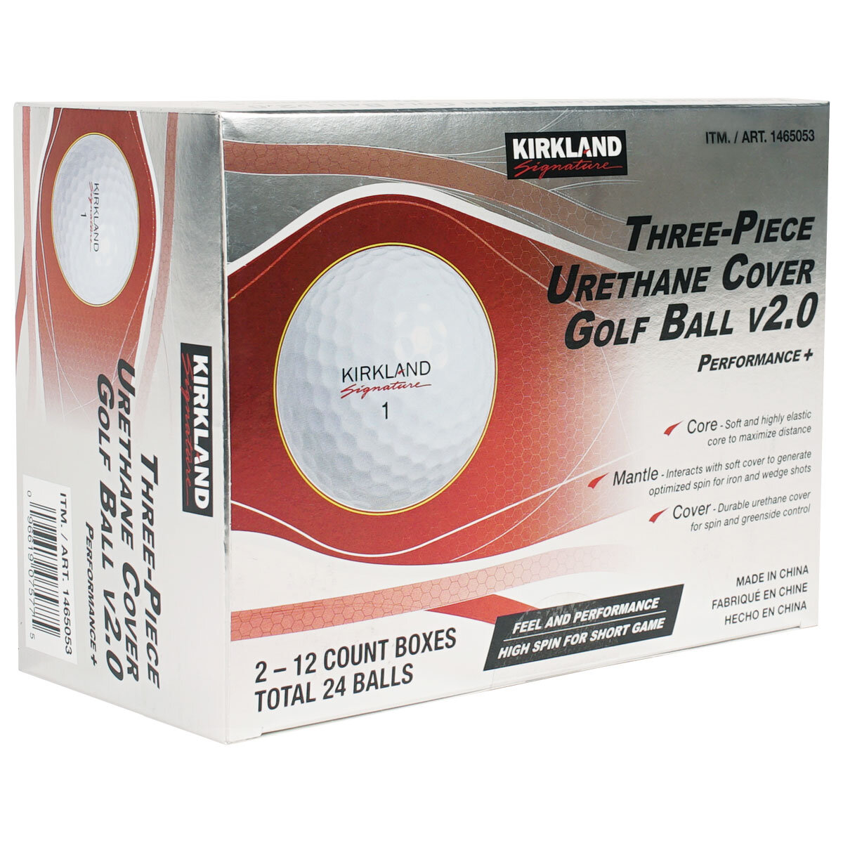 Kirkland Signature 3-Piece Urethane Cover Golf Balls - 24...