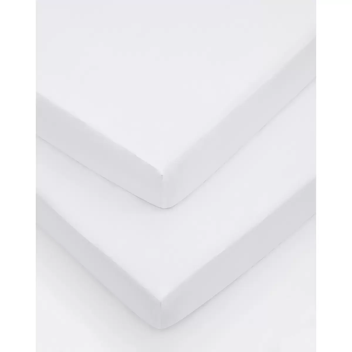 Paquete de 2 sábanas ajustables profundas de algodón Sanderson 300 hilos, dobles en gris - Imagen 3 de 3