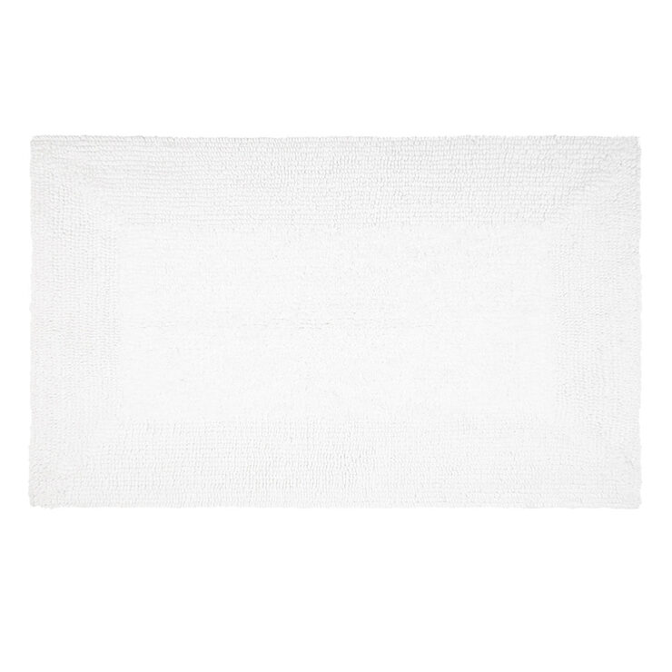 Panda Bamboo Bath Rug in Pure White
