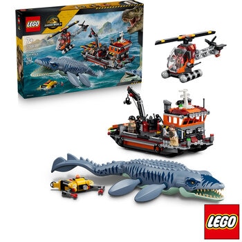 LEGO Jurassic World Mosasaurus Dinosaur Boat Attack - Model 77983 (7+ Years)