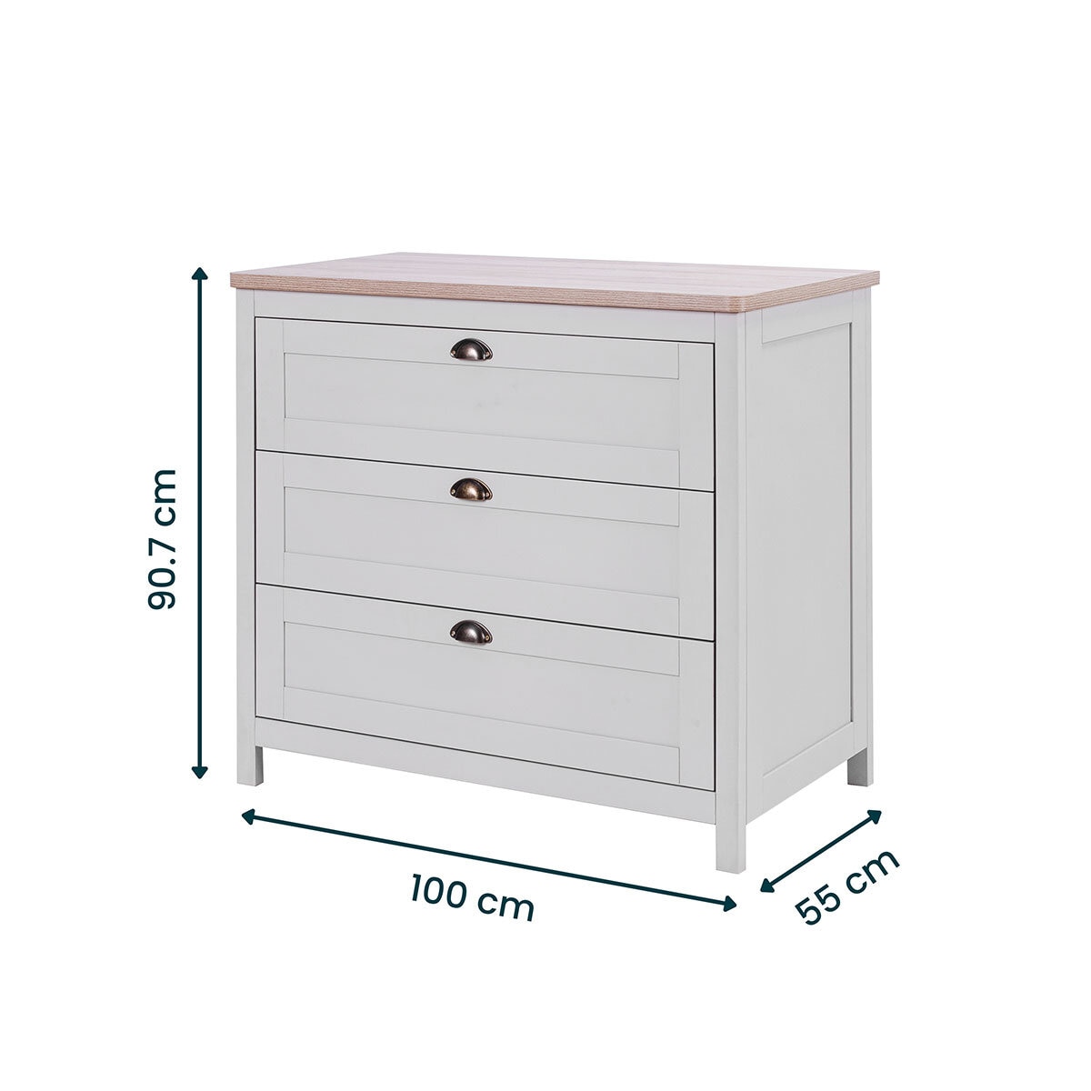 Tutti Bambini Verona Chest Changing Unit, Grey & Oak