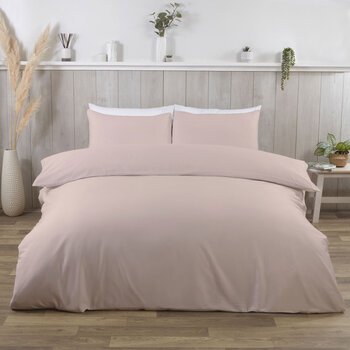 Purity Home 400 Thread Count Cotton 3 Piece Bed Set, Blush in 4 Sizes