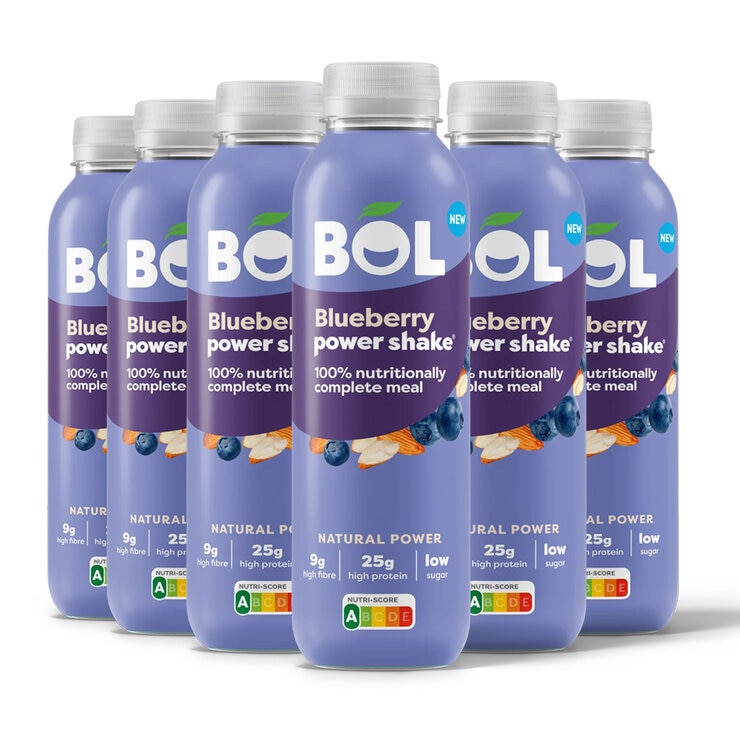 Bol Blueberry Power Shakes, 25g Protein, 6 x 410g Bol Blueberry Power Shakes, 25g Protein, 6 x 410g