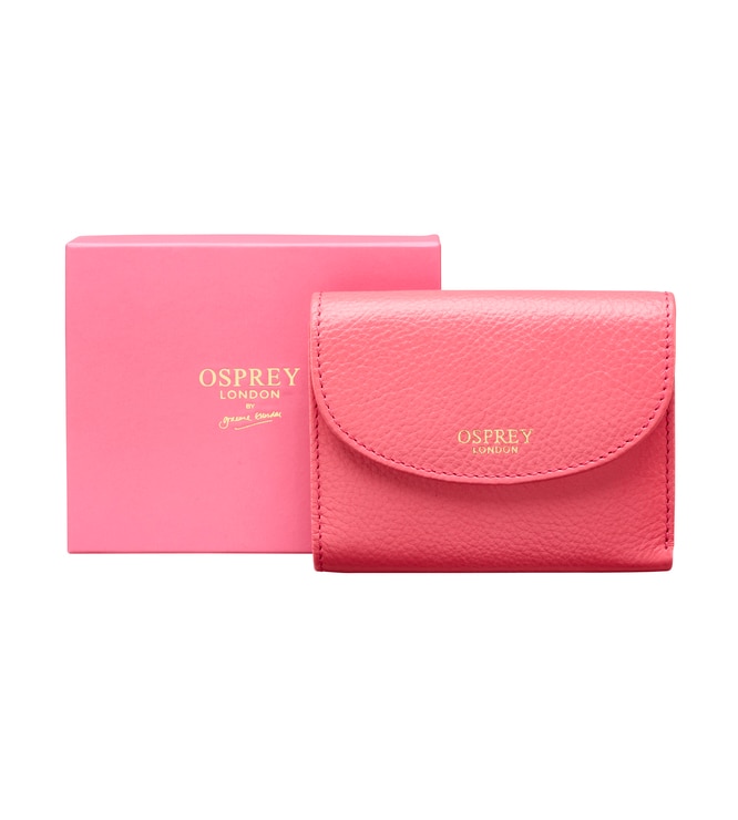 Osprey London Tilly Grainy Hide Leather Women's Purse, Guava with Gift Box Osprey London Tilly Grainy Hide Leather Women's Purse, Guava with Gift Box