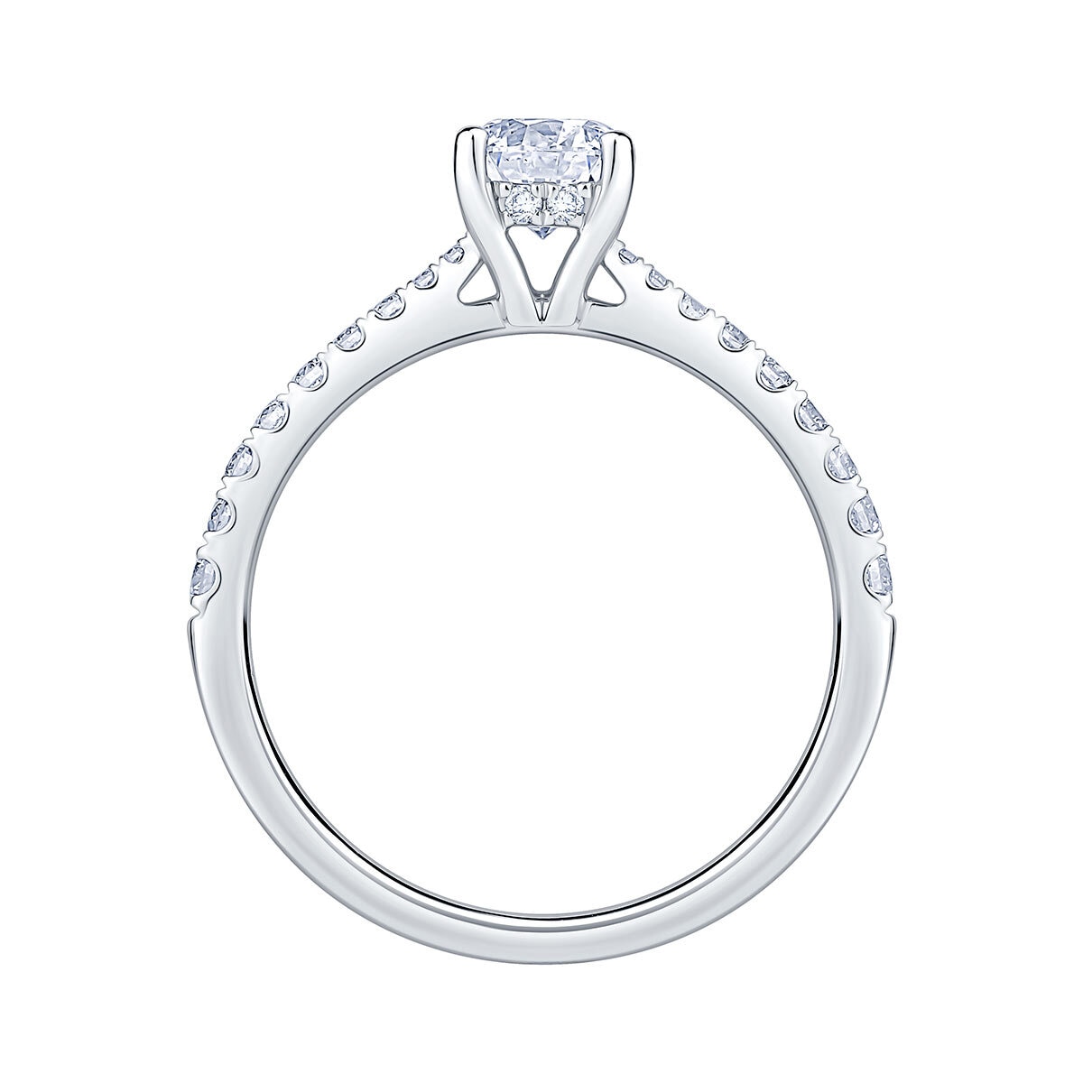 1.00ctw Round Brilliant Cut Diamond Ring, Platinum