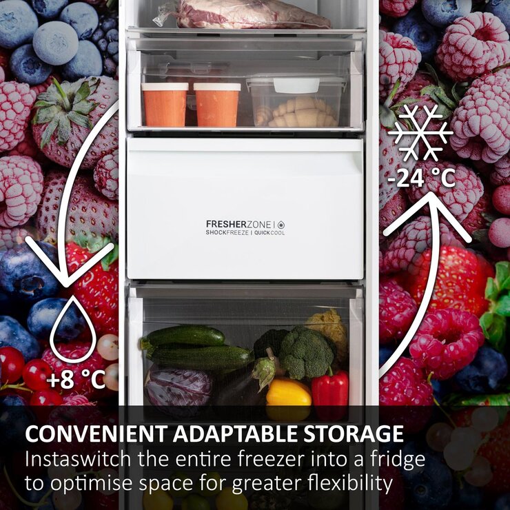 Haier H4F272WEH1K, InstaSwitch Freezer, E Rated in White