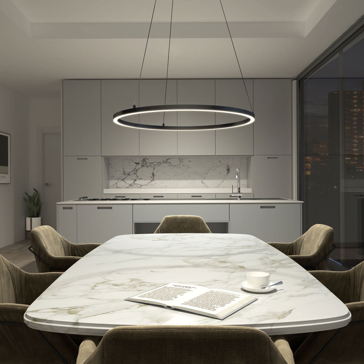 Artika Novato RGBW 28" 240V Pendant in Black