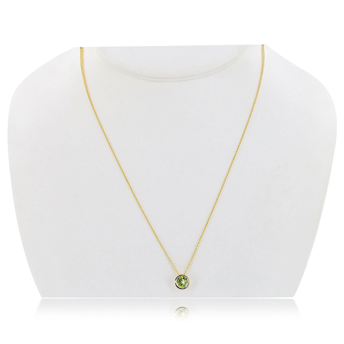 Peridot Birthstone Pendant, 14t Yellow Gold