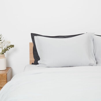 Panda Bamboo & French Linen Grey Duvet Cover Set in 3 Sizes Panda Bamboo & French Linen Grey Duvet Cover Set in 3 Sizes
