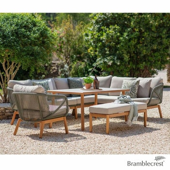 Bramblecrest Helsinki 4 Piece L-Shaped Patio Dining Set Bramblecrest Helsinki 4 Piece L-Shaped Patio Dining Set