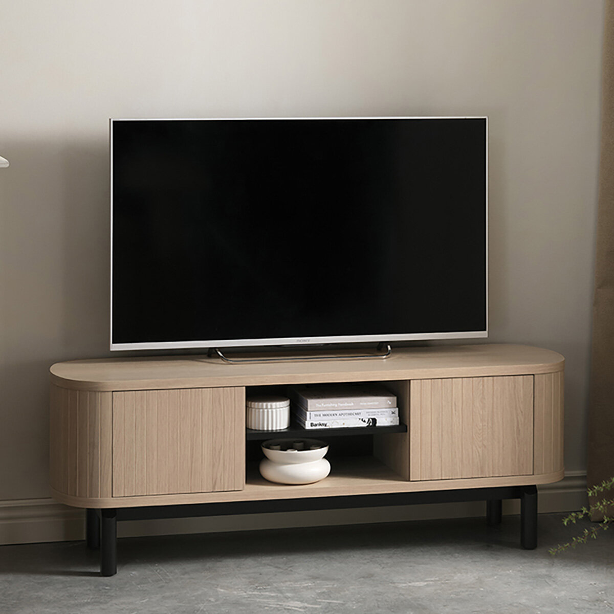 Bentley Designs Vega Scandi Light Oak Entertainment Unit for TV's up to 55"