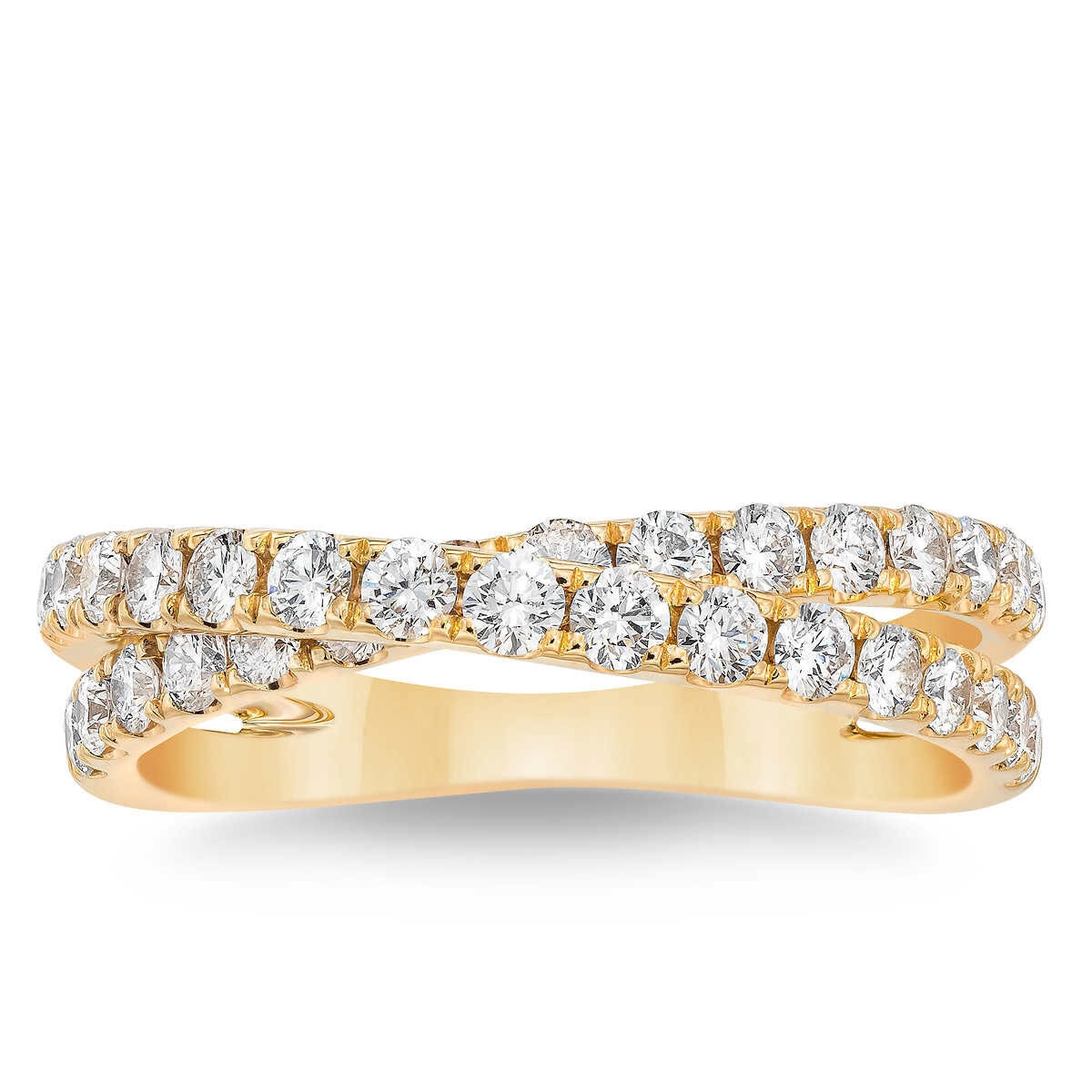 0.90ctw Round Brilliant Cut Diamond Ring, 14ct Yellow Gold