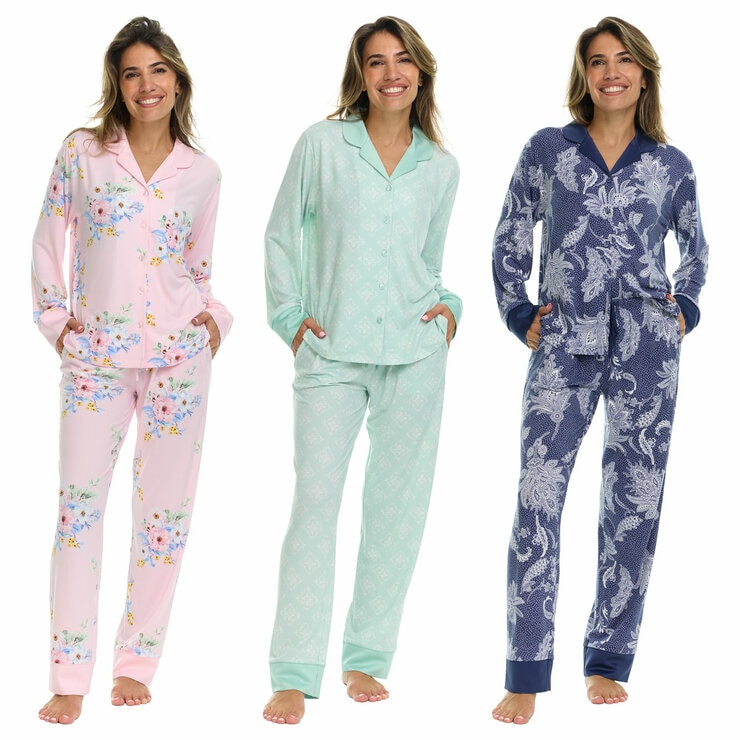 Flora Nikrooz Ladies Notch Collar 2 Piece Pyjama Set Flora Nikrooz Ladies Notch Collar 2 Piece Pyjama Set