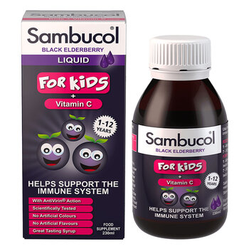 Sambucol Black Elderberry Liquid For Kids, 230ml 