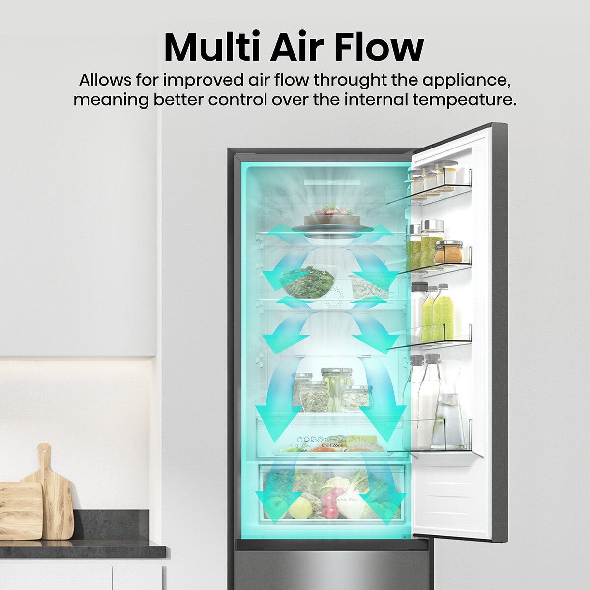 Hisense RM469N4ACDUK Fridge Freezer, D Rated in Stainless Steel