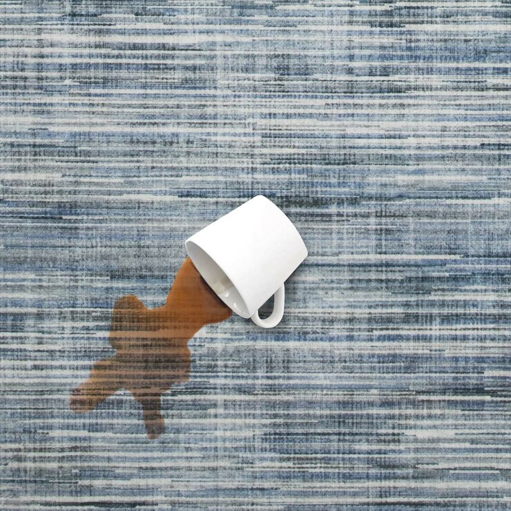 Wyatt & Ash Washable Area Rug in Blue, 183 x 274cm