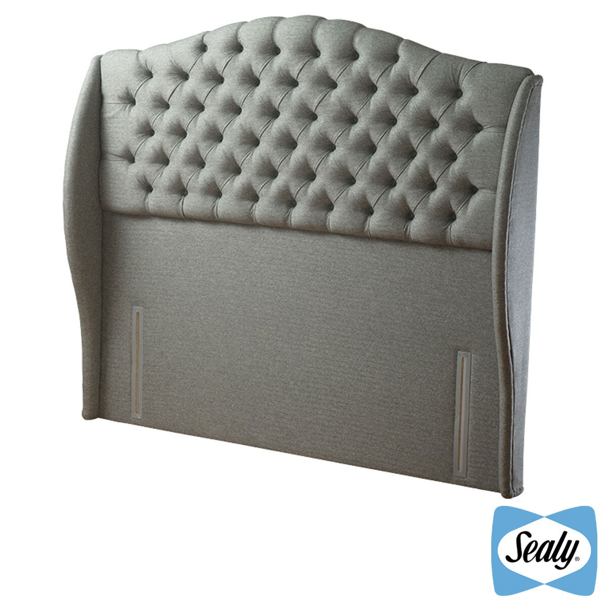 Sealy Richmond Pebble Grey Fabric Full Height Headboard,