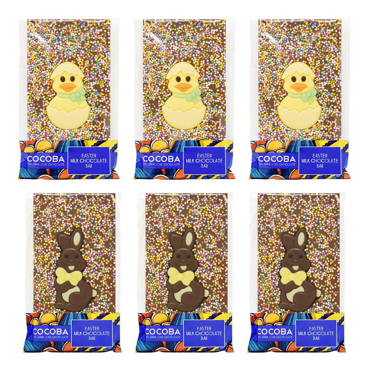 6 Easter Character bars in wrappers