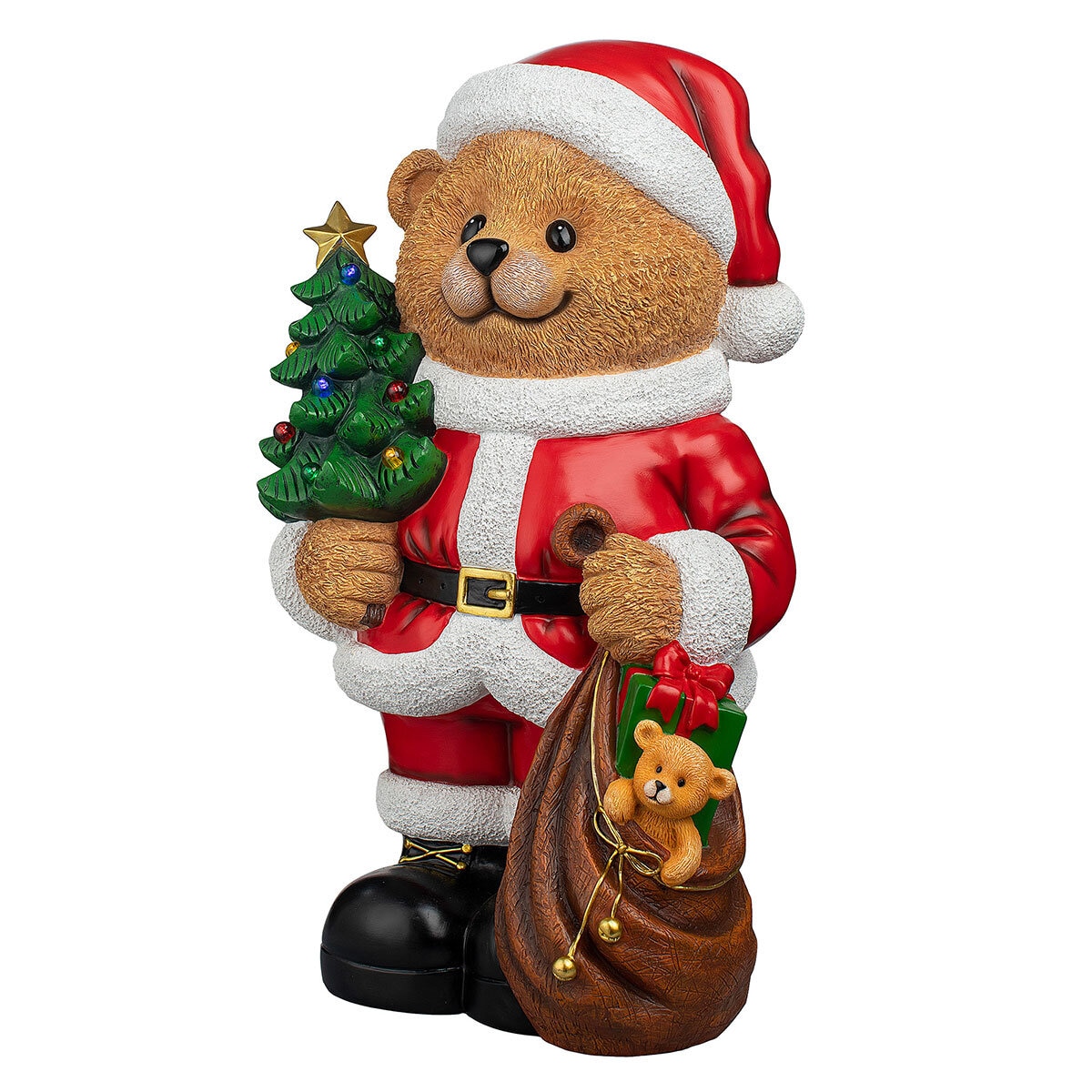 25 Inch 64cm Santa Teddy Bear Greeter with Presents 8
