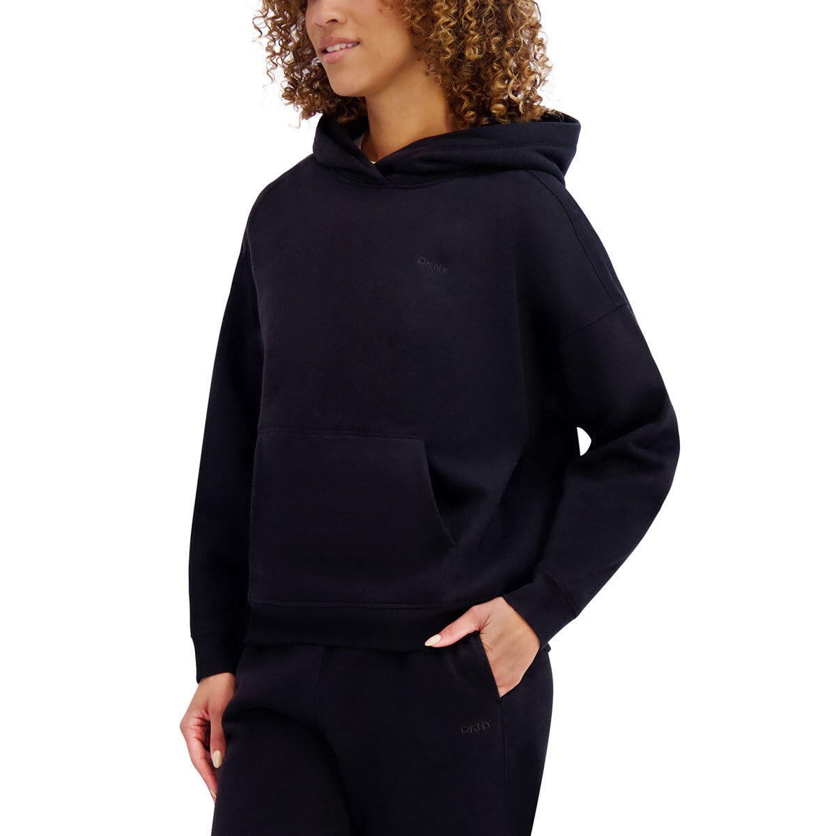 DKNY Sport Women's Fleece Hoodie in Black