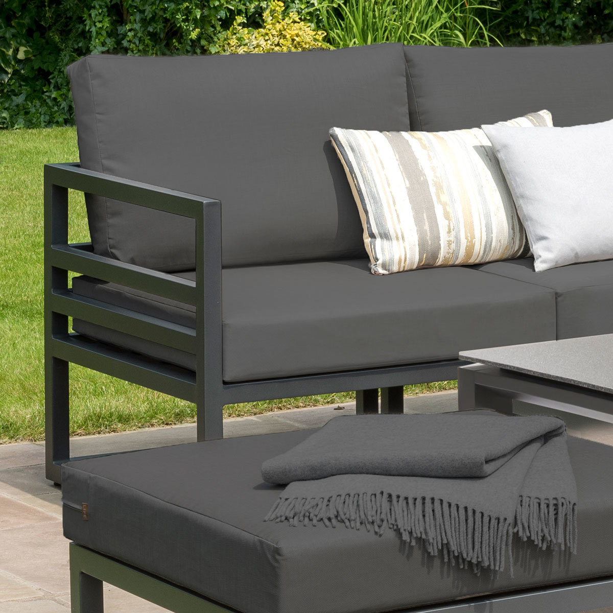 LIFE Outdoor Living Albury Aluminium 3 Piece Corner Seating Set