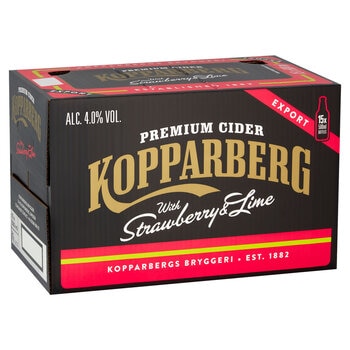 Kopparberg Strawberry and Lime Cider, 15 x 500ml 