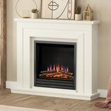 Flare Whitham Electric Fireplace Suite in White, 2kW