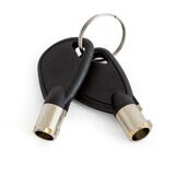 Cut out image of safe keys on white background