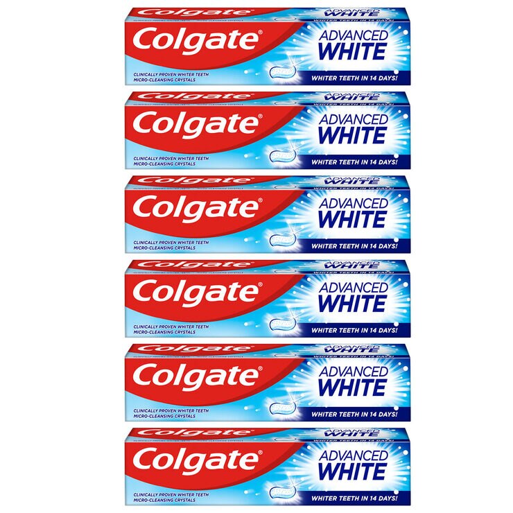 Colgate Advanced White Toothpaste, 6 x 125ml Costco UK