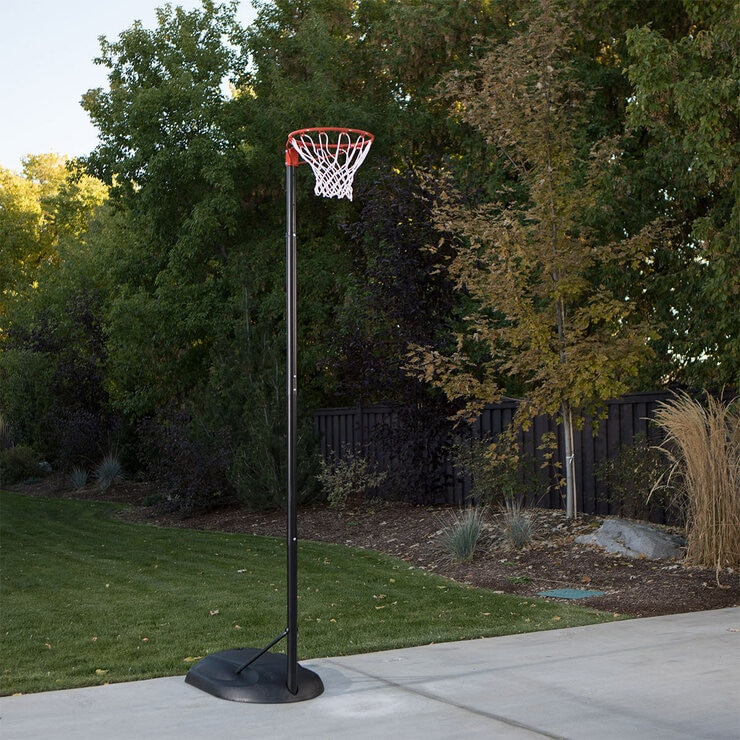 Lifestyle image of the Lifetime 10ft (3.05 m) Height Adjustable Portable Netball Goal Lifestyle image of the Lifetime 10ft (3.05 m) Height Adjustable Portable Netball Goal