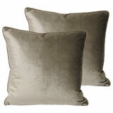 Paoletti Luxe Mink Velvet Feather Fill Cushion 2 Pack, 55 x 55 cm