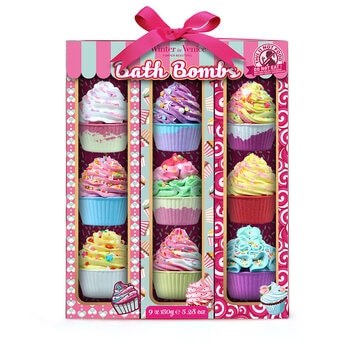 Winter in Venice Cupcake Bath Bombs, 9 x 150g