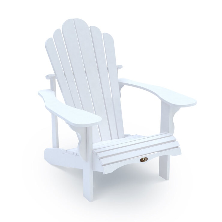Leisure Line Adirondack Faux Wood Garden Chair in White