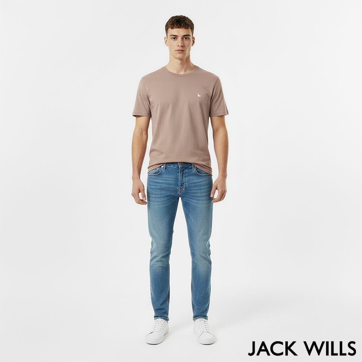 Jack Wills Men's Icon Tee in Taupe Jack Wills Men's Icon Tee in Taupe
