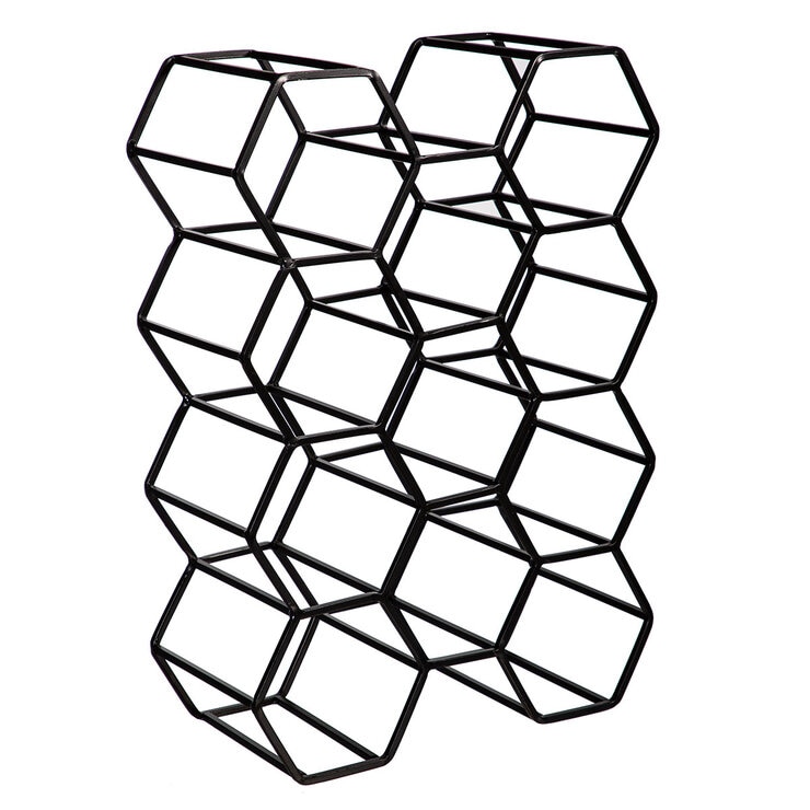 Evergreen 11 Bottle Wine Rack in Black